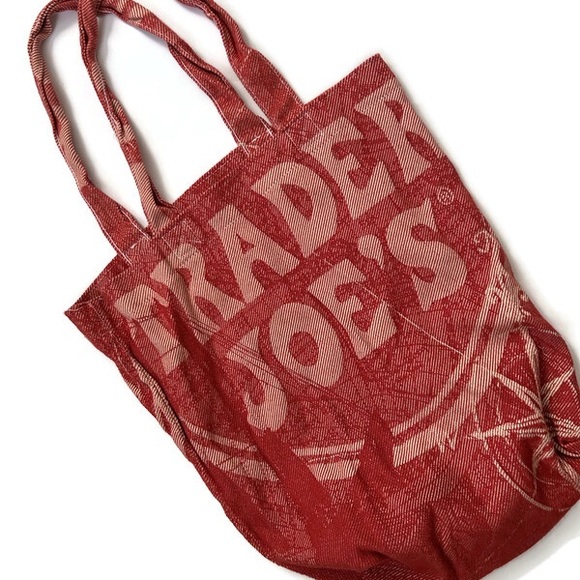 Trader Joe's Vintage Red Tote Bag - Picture 2 of 5